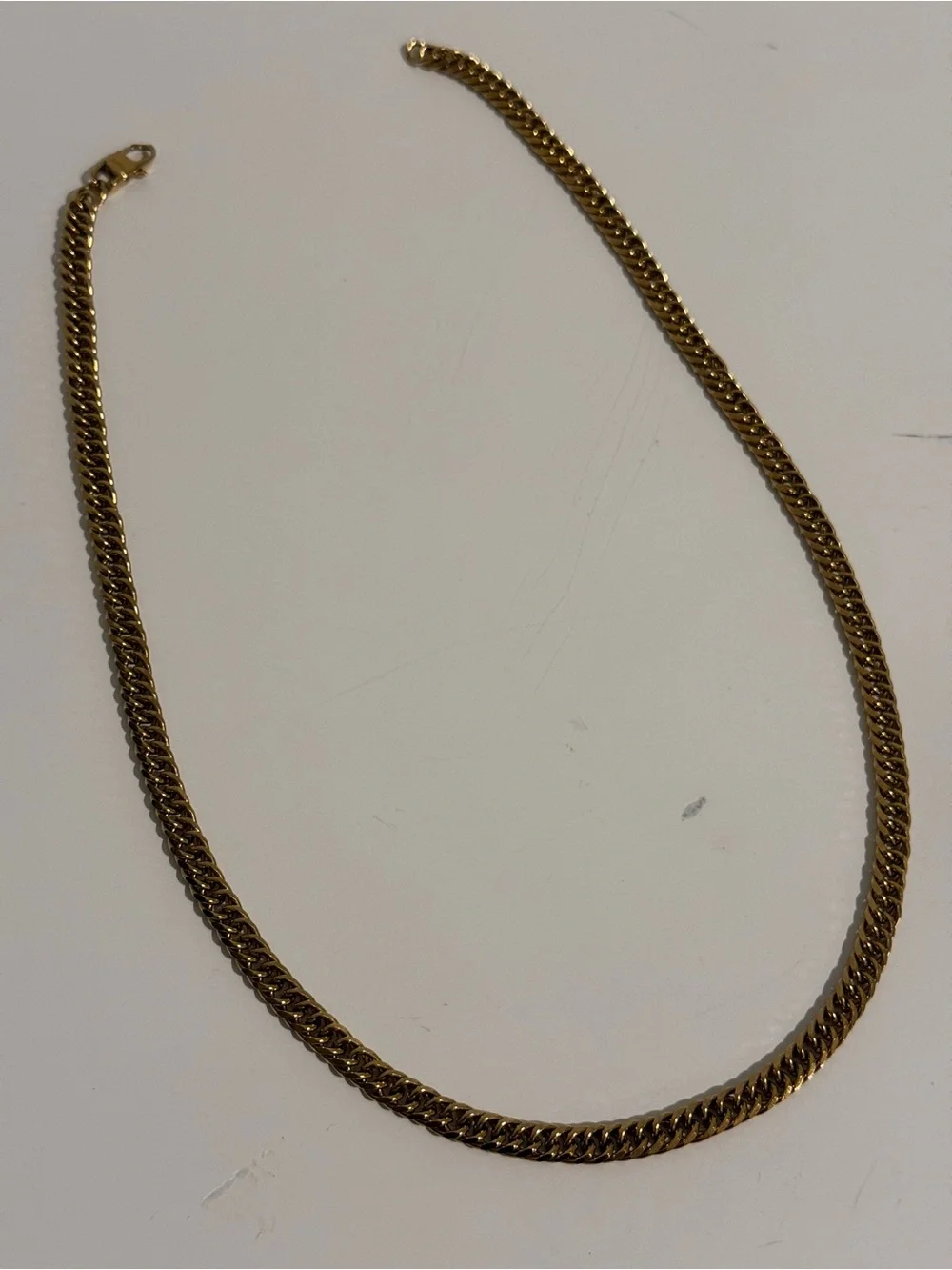 Gold Tone Chain Necklace - Classic Curb Link